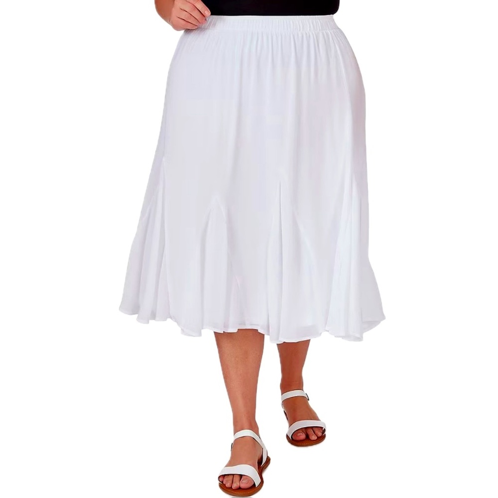 Ruby Rd. White SKIRT - 18 - Picture 2 of 9